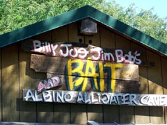 Entrance to the albino alligater