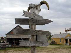 A sign at 1880's town